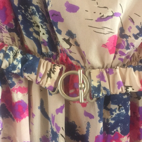 BEAUTIFUL pink, purple, blue floral dress - Picture 3 of 5